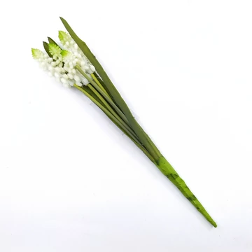 Fürtös gyöngyike x5 24 cm, fehér