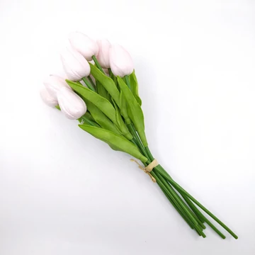 Tulipán gumi csokor – 10 szál, halvány rózsaszín