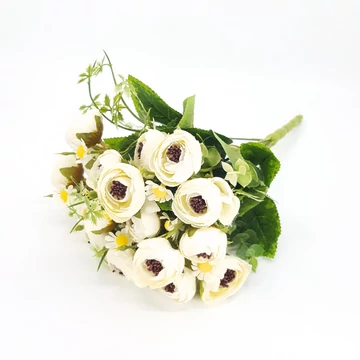 Ranunculus x9 +kamilla+zöldek, fehér