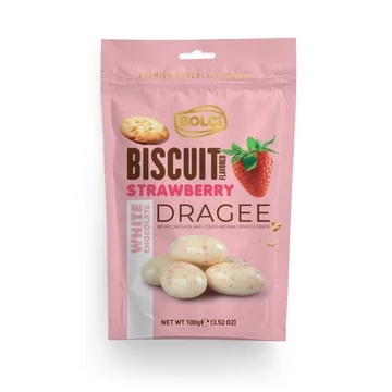 Bolci fehércsoki epres keksz drazsé 100g