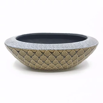 Kaspó nyomott khaki 32x16x11 cm