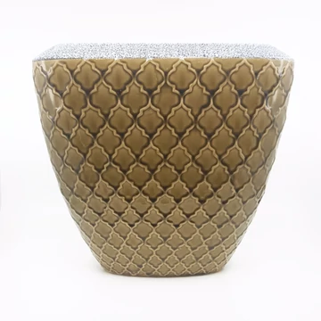 Kaspó nyomott khaki 32x14x30 cm