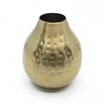 Fém váza arany 15 cm, nyomott