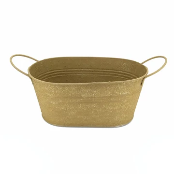 Cink ovális tál old gold 23,5 cm