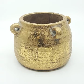 Több füles arany kaspó 12 cm