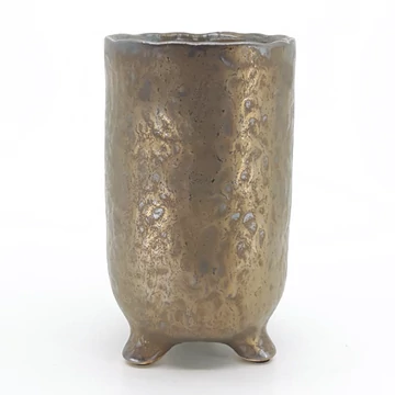 Bronz lábas kaspó 10 x 17 cm