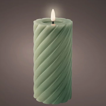 Ledes wax csavart gyertya 17,3 cm zöld