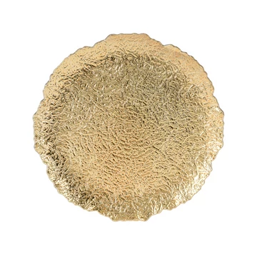 Alátét arany 33 cm 'organic shape'