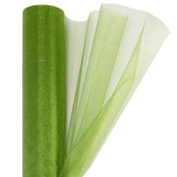 Organza 23,5 cm x 10 m, OA-SIMA-23-047 sötét mohazöld