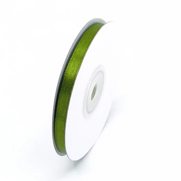 Szatén szalag  6 mm 22,86 m, SS-SZ-06-047 sötét mohazöld