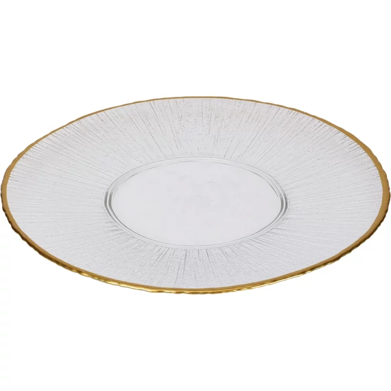 Üvegtál arany széllel – 32 cm