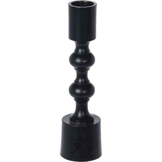 Fekete gyertyatartó – 16 cm