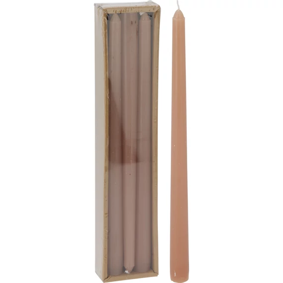 Gyertya szürkésbarna – 30 cm, 6 db