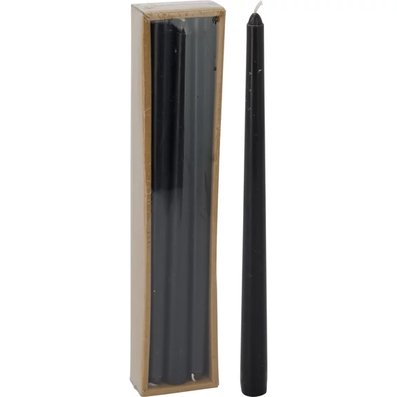 Fekete gyertya szett – 30 cm, 6 db