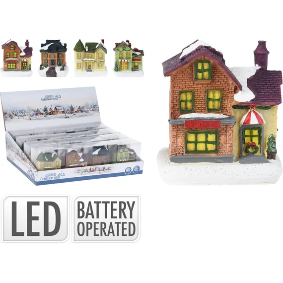 LED-es téli házikó – 9 cm