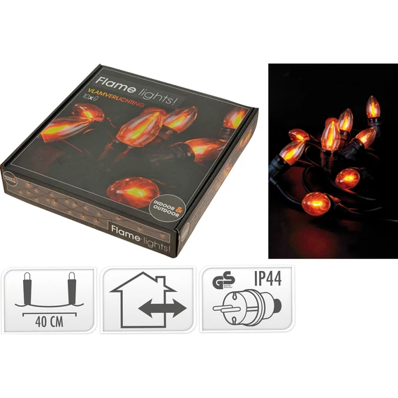 Lánghatású égősor – 10 lámpás