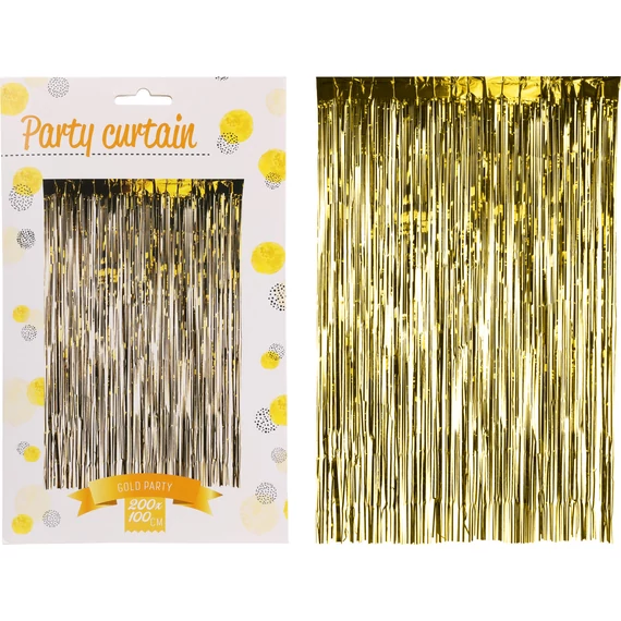 Partyfüggöny arany – 250x100 cm