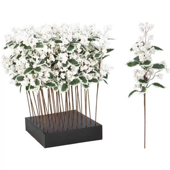 Fehér bogyós ág – 60 cm
