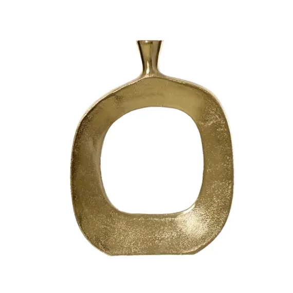 Váza aluminium arany 57 cm O formájú