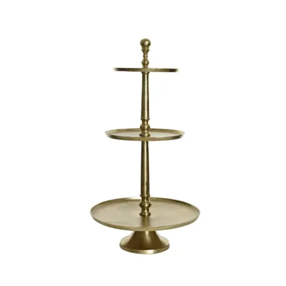 Arany alumínium állvány, kerek, 81 cm – tálaló