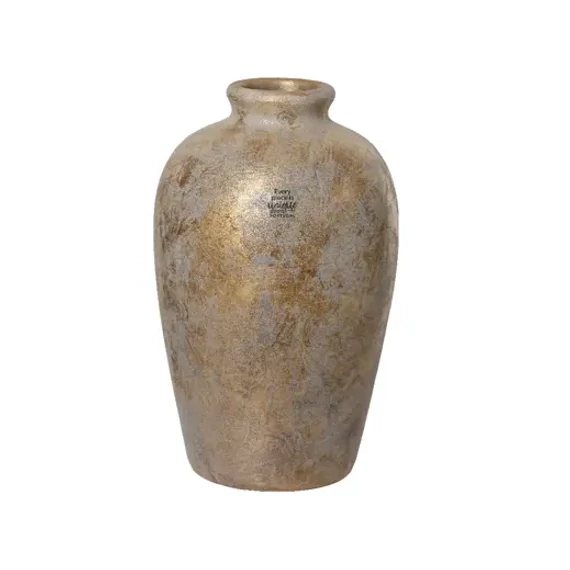 Kerámia váza arany zuzmarás – 40 cm
