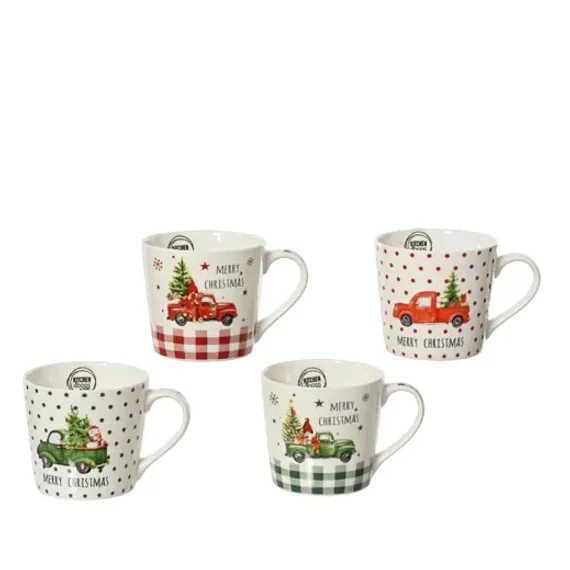 Karácsonyi porcelán bögre – 8,5 cm