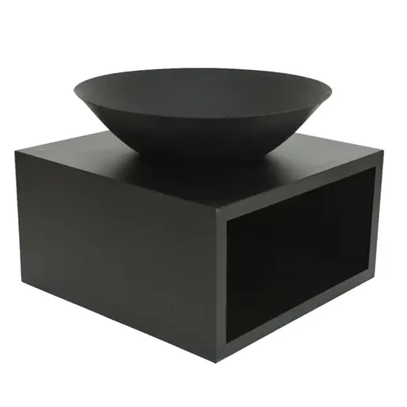 Tűzhely szögletes fekete – 75 x 75 x 48 cm