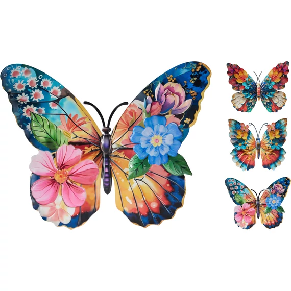 Pillangó fém mintás 25 cm
