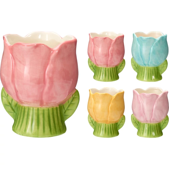 Tulipán alakú kaspó – 9,5 × 8,5 × 10,7 cm