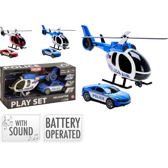 Helikopter + autó szett