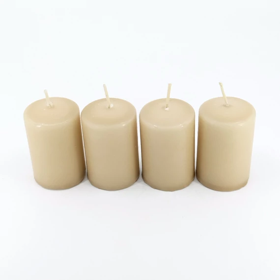 Adventi henger gyertya 4 db-os 40x60 mm, bézs