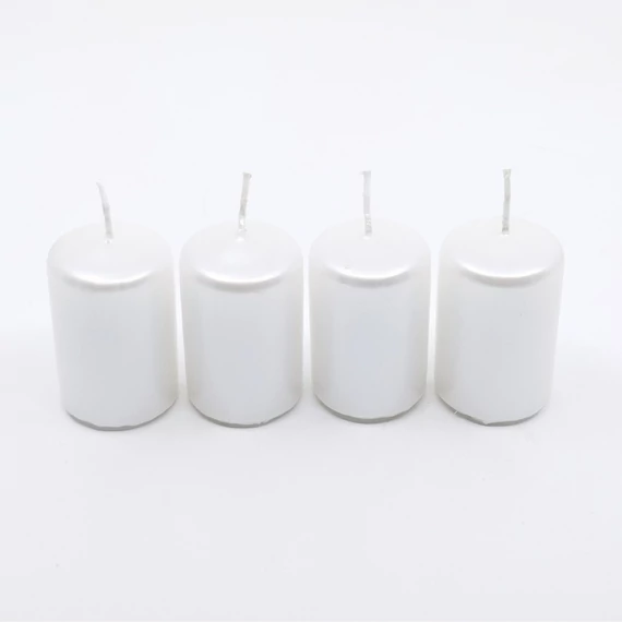 Adventi gyertya 4 db-os 40x60 mm gyöngyfehér