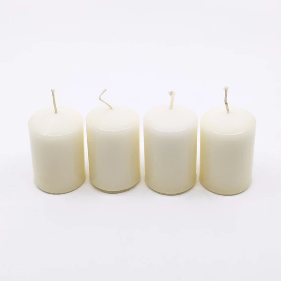 Adventi henger gyertya 4 db-os 40x60 mm, törtfehér