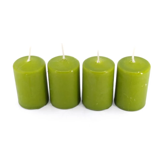 Adventi henger gyertya 4 db-os 40x60 mm, zöld