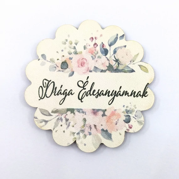 Fa tábla 6x6 cm 5 db, "Drága Édesanyámnak"