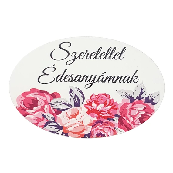 Fa tábla 8.5x5.5 cm 5 db, "Szeretettel Édesanyámnak"
