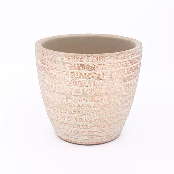 Porto kaspó 14 cm - bronzos csíkos