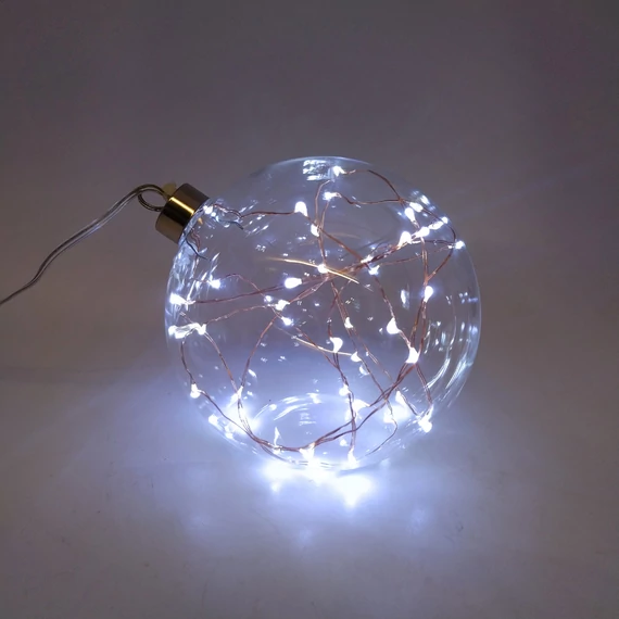 Világítós gömb üveg 12 cm 40 led