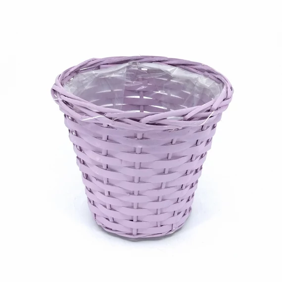 Pasztell fonott kosár 18 cm, lila