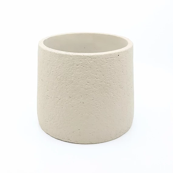 Trapéz "Nature" kaspó 16,5 cm, fehér