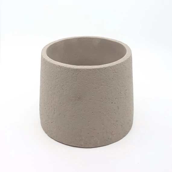 Trapéz "Nature" kaspó 13 cm, szürke