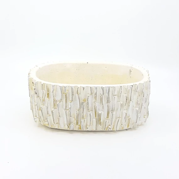 Beton tál 22 cm, fehér
