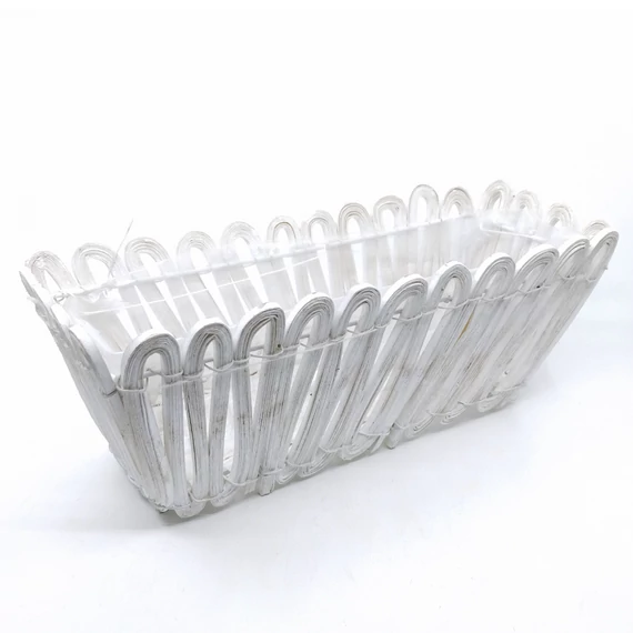 Tégla alakú kosár vastag szálakkal 35 cm