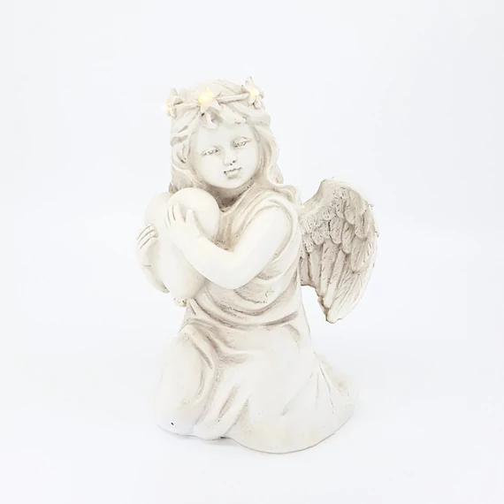 Angyal szürke 20 cm + világítás