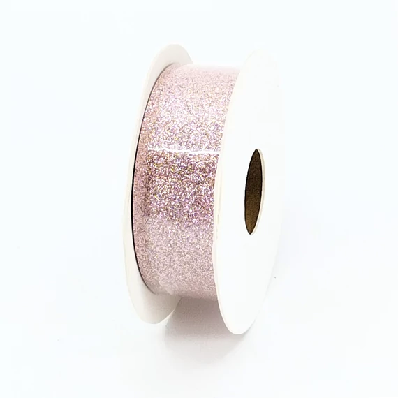 Glitteres szalag 25 mm 10 m rosegold