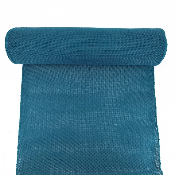 Juta anyag – 27 cm × 5 m, türkízkék