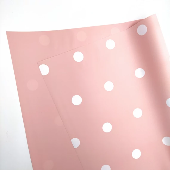 Pöttyös fólia pink 58x58 cm 20 ív