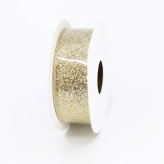 Glitteres szalag 25 mm 10 m arany