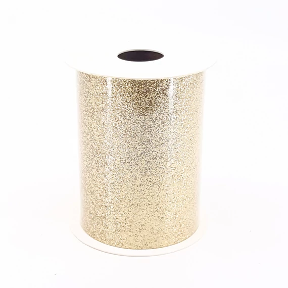 Glitteres szalag 10 cm 10 m arany