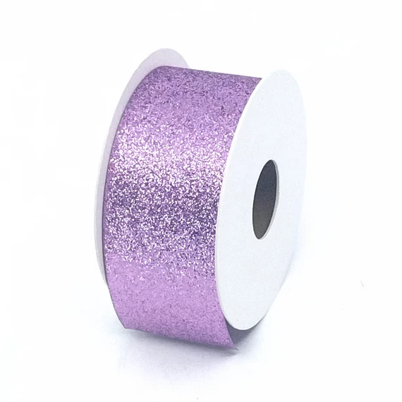 Glitteres szalag 38 mm 10 m lila